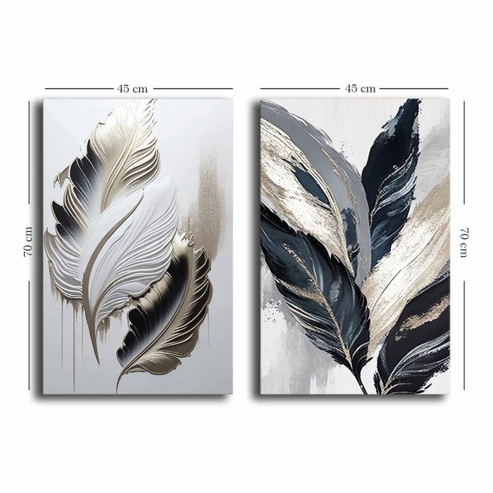 Wallity Conjunto de 2 Lienzos Decorativos Multicolor (45 x 70 cm)